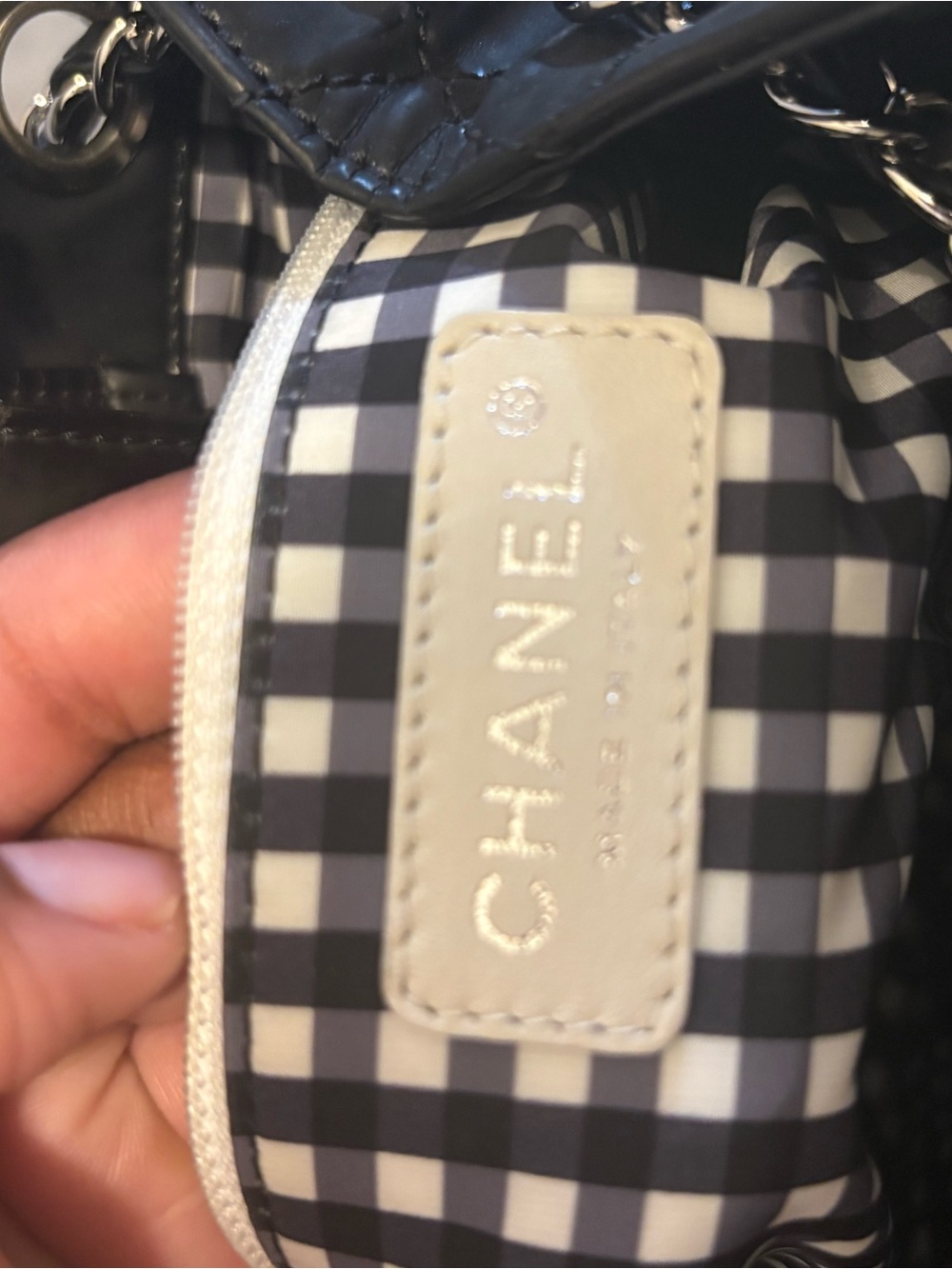 Chanel Vinyl Large Lipstick Ligne Accordion Tote Black - Picture 7 of 8